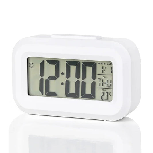 Bedside Table Digital Alarm Clock – Date, Temperature & Night Light