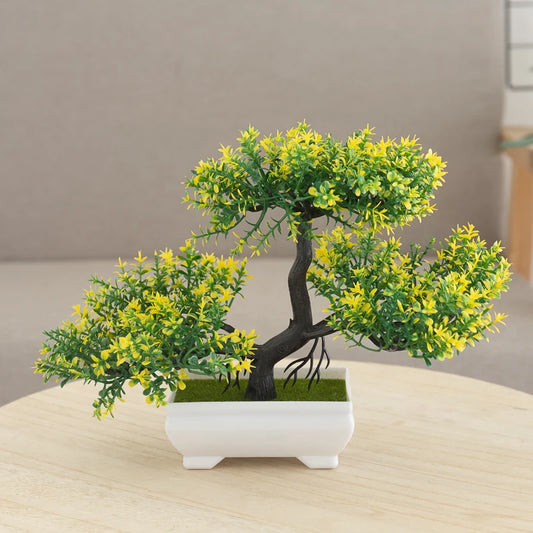 Artificial Plastic Bonsai Plant in Pot