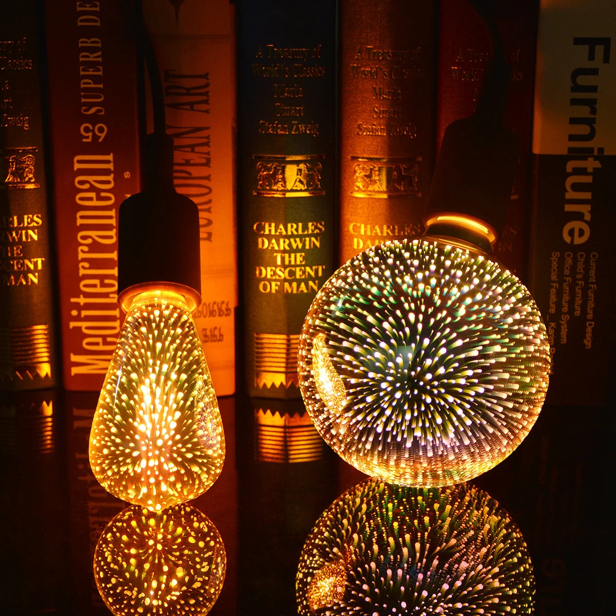 Vintage 3D Fireworks LED Edison Bulb