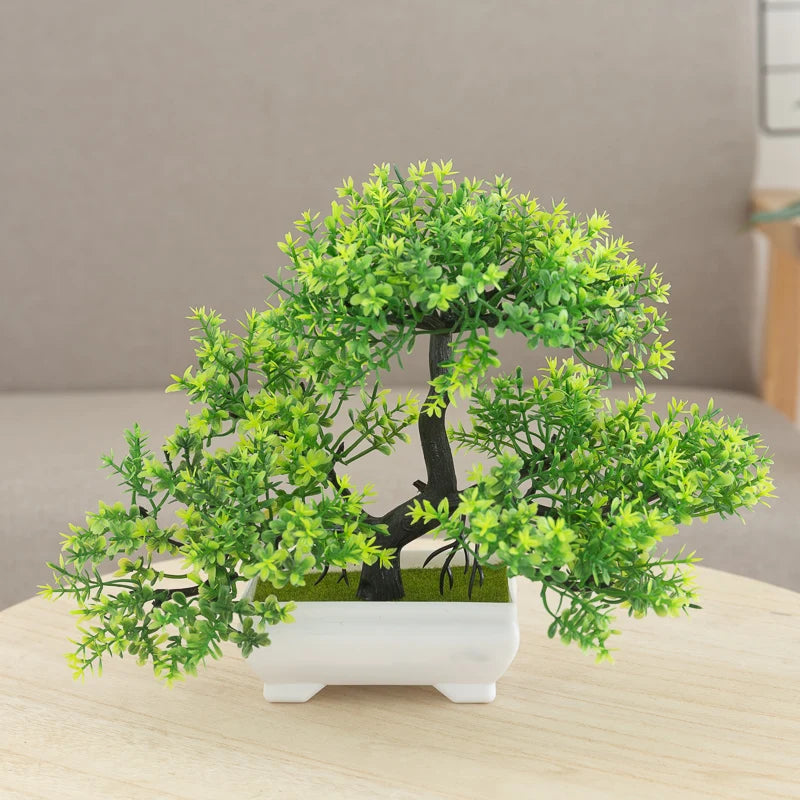 Artificial Plastic Bonsai Plant in Pot