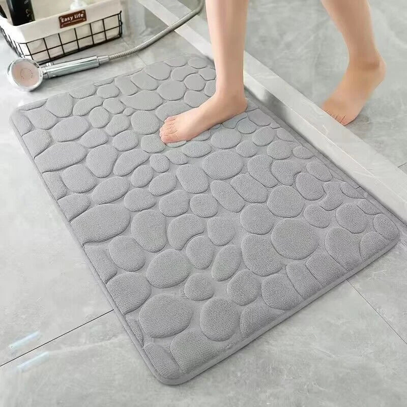 Embossed Pebble Memory Foam Bath Rug