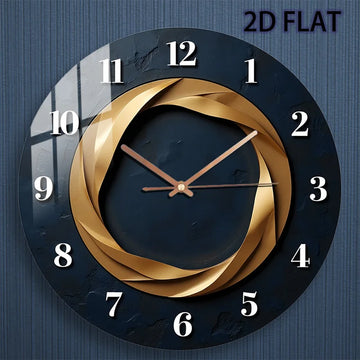 Modern Minimalist Glass Wall Clock