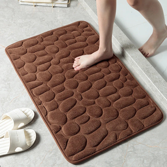 Embossed Pebble Memory Foam Bath Rug