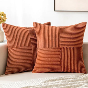 Rust Boho Throw Pillow Cover