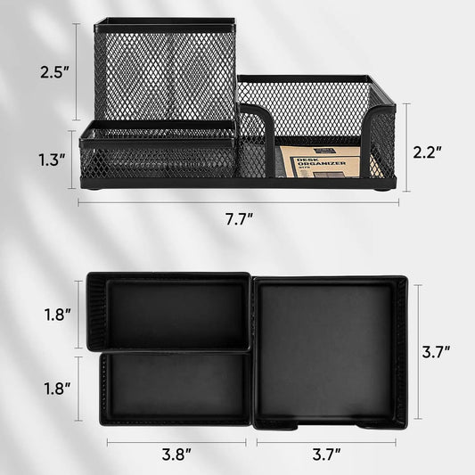 Black Mesh Desk Organizer