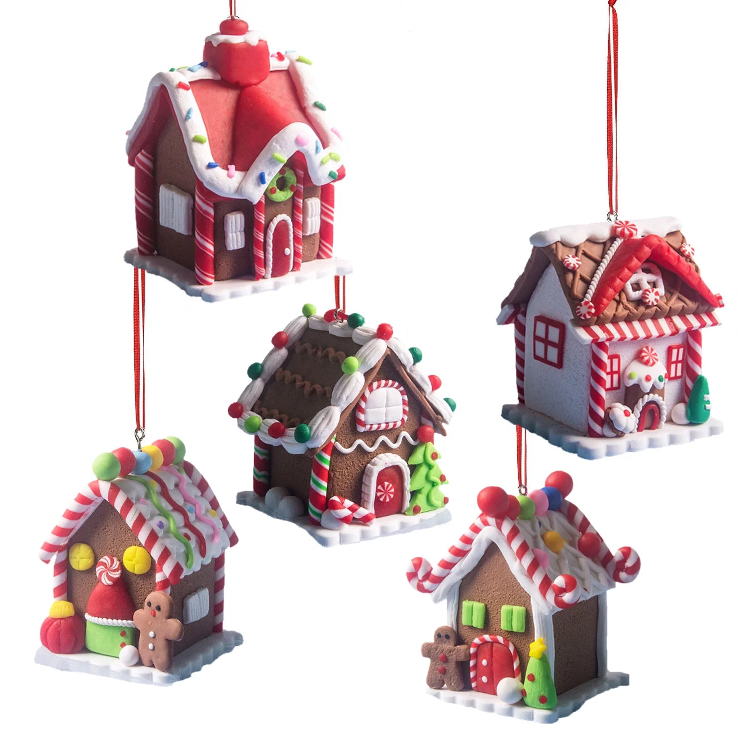 Gingerbread House Christmas Ornament Set