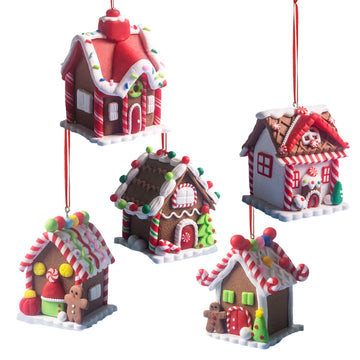 Gingerbread House Christmas Ornament Set