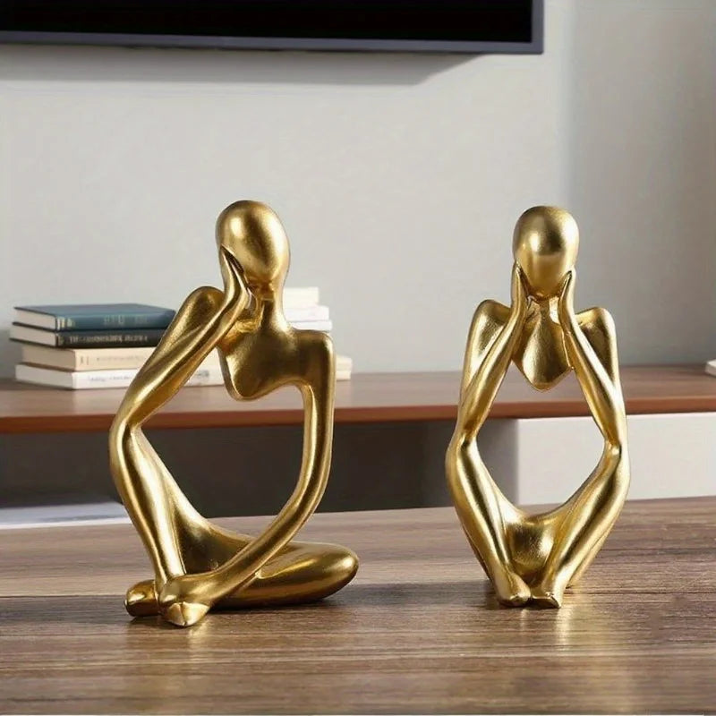 Abstract Resin Character Ornament – Modern Art Decoration for Home & Office