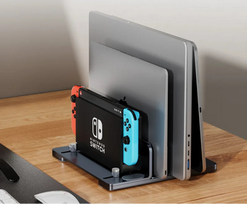 3-in-1 Adjustable Vertical Laptop Stand Holder