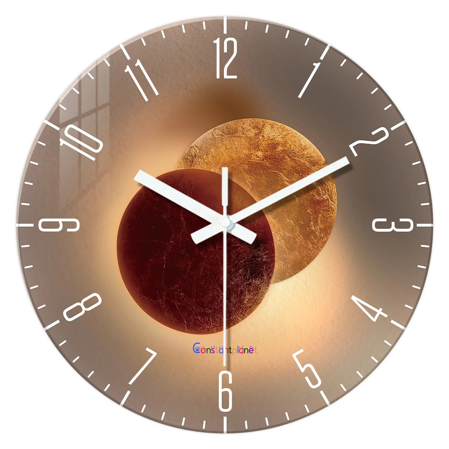 Light Luxury Tempered Glass Wall Clock – Silent Quartz