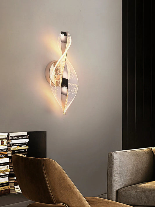 LED Modern Wall Lamp – Gold/Black Acrylic Wall Light for Hallway, Bedroom & Living Room
