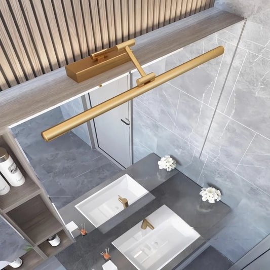 Foldable LED Bathroom Wall Lamp – Gold Telescopic Arm Vanity & Mirror Sconce for Bedroom, Bathroom & Cabinet