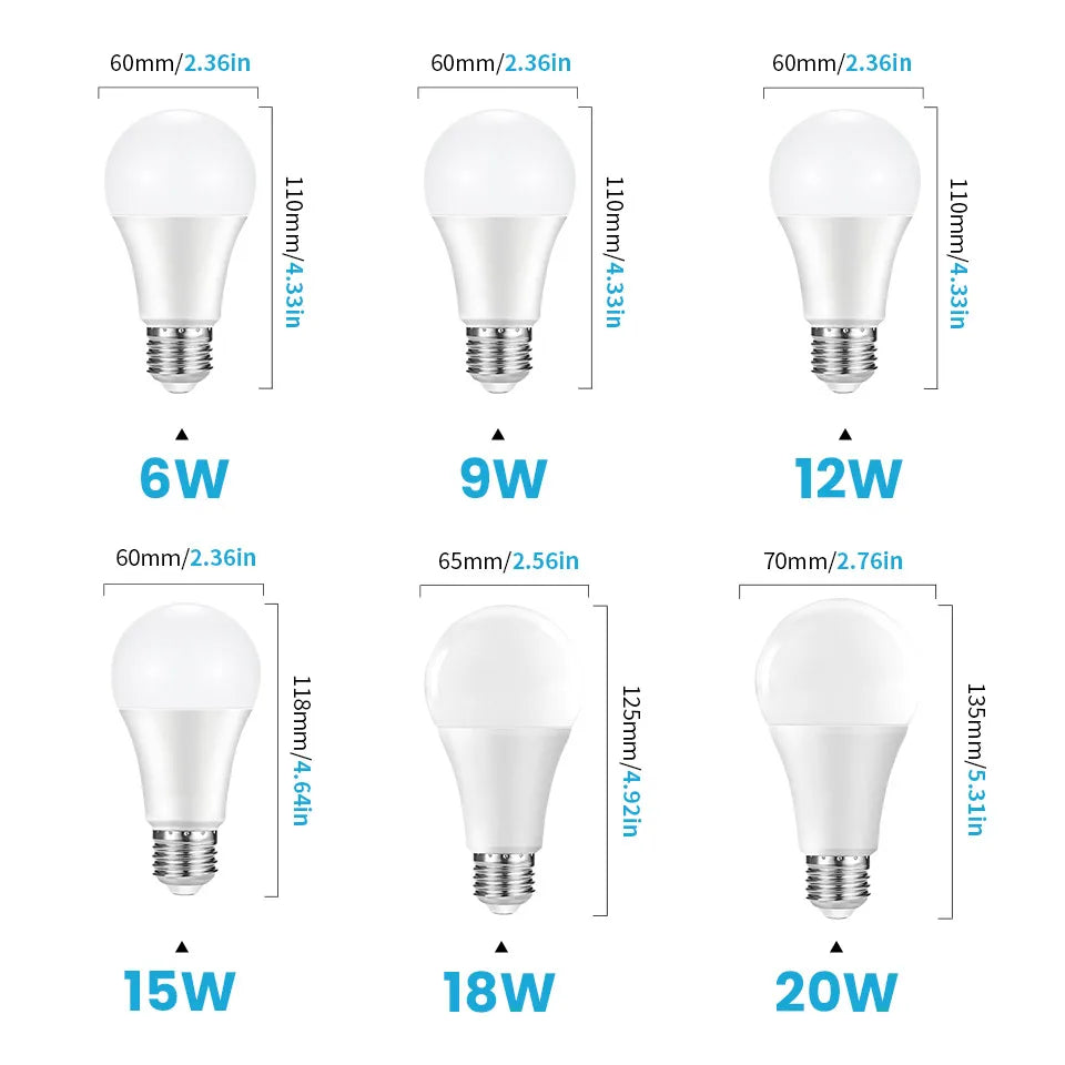 PIR Motion Sensor LED Bulbs (6 Pack)