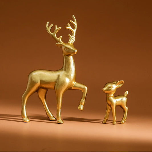 Mother & Fawn Deer Figurine Set – Cute Resin Sculptures for Kids’ Rooms & Home Decor